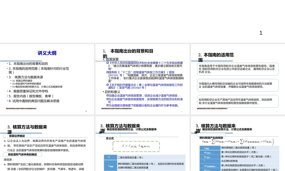 中国民用航空企业温室气体核算方法与报告指南