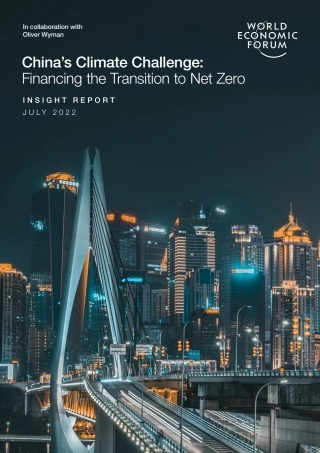 中国的气候挑战：资助向零排放过渡（英）-世界经济论坛