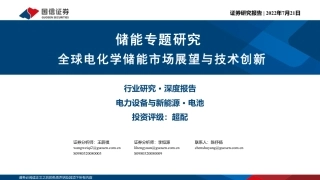 储能专题研究：全球电化学储能市场展望与技术创新-国信证券