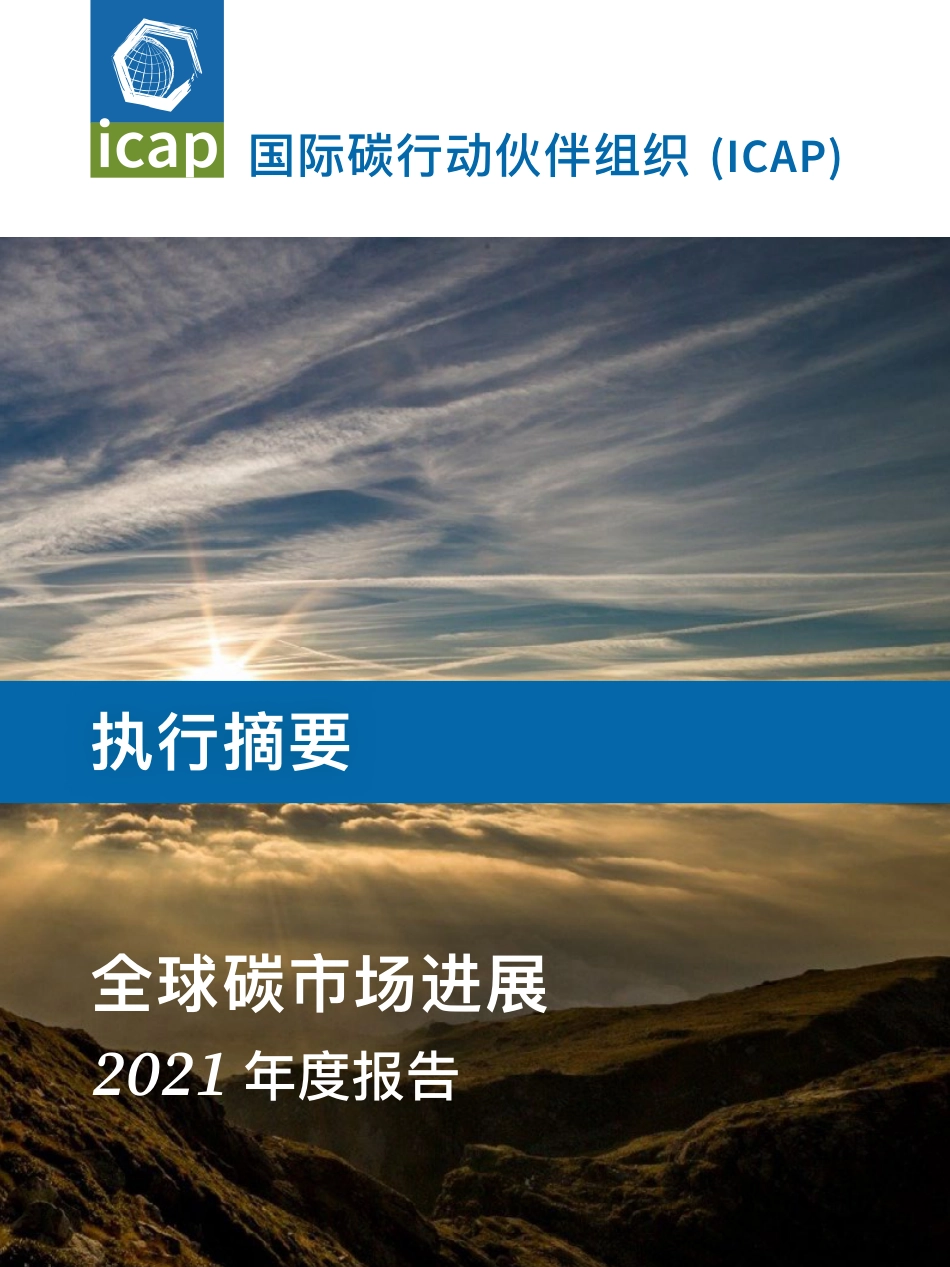 全球碳市场进展2021年度报告（中文）_第1页