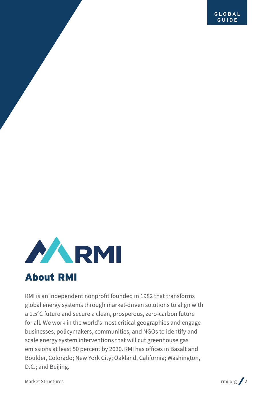 全球能源转型指南：电力部门——市场结构（英）-RMI_第2页