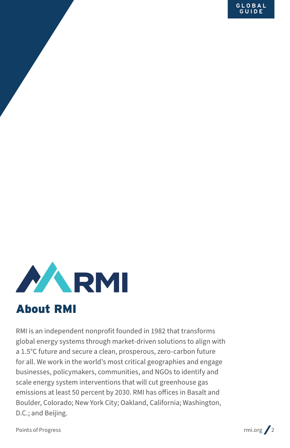 全球能源转型指南：电力部门——进展要点（英）-RMI _第2页