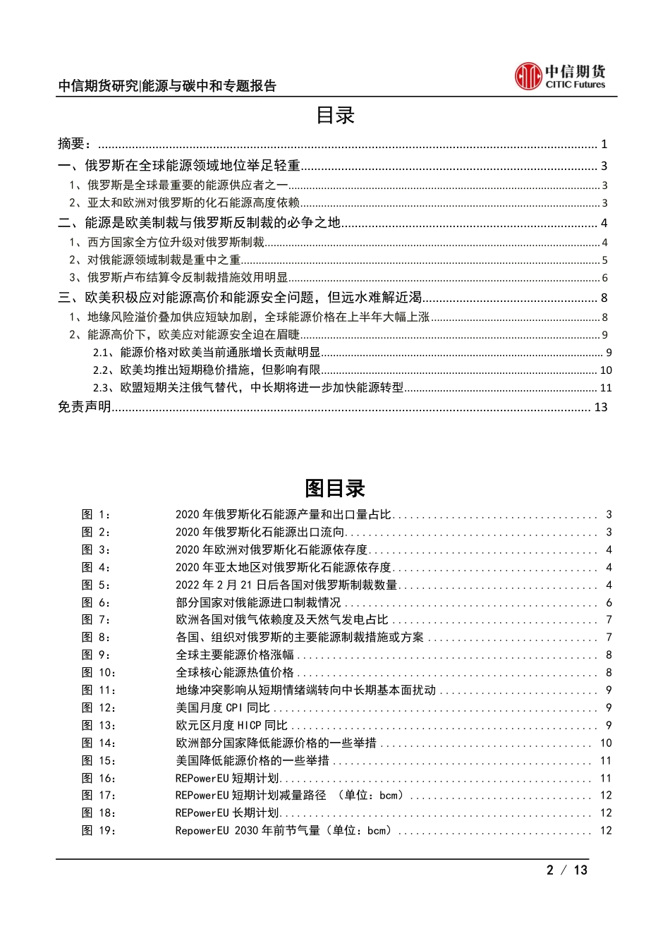 地缘冲突后全球能源变局(一)：全球能源政策如何变化？-中信期货_第2页
