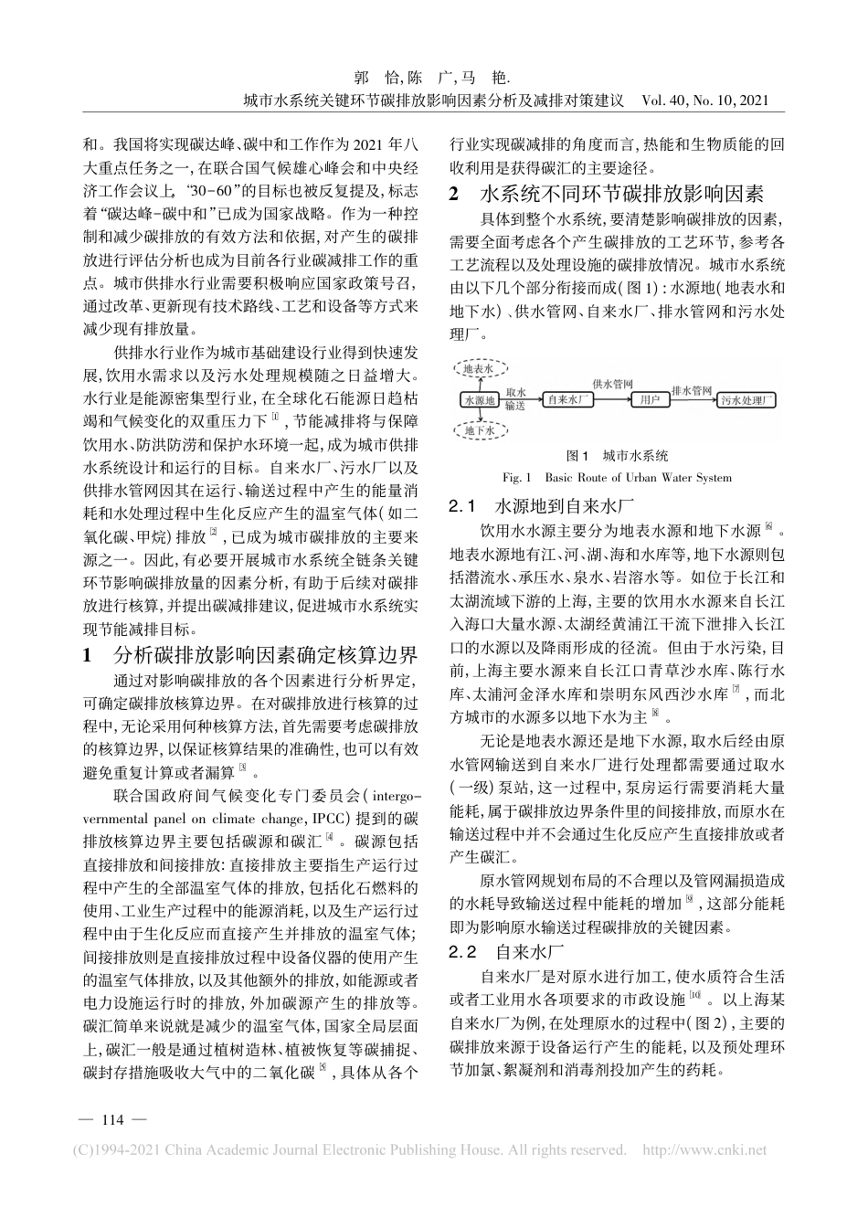 城市水系统关键环节碳排放影响因素分析及减排对策建议_第2页