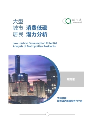 大型城市居民消费低碳潜力分析(1)