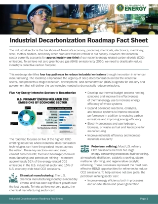 工业脱碳路线图概况介绍