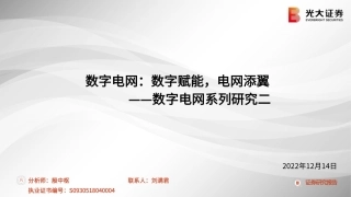 数字电网：数字赋能，电网添翼-光大证券