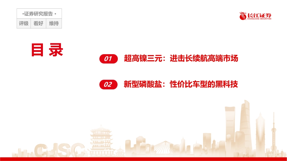 新技术系列专题Ⅰ：超高镍与新型磷酸盐系正极-长江证券_第2页