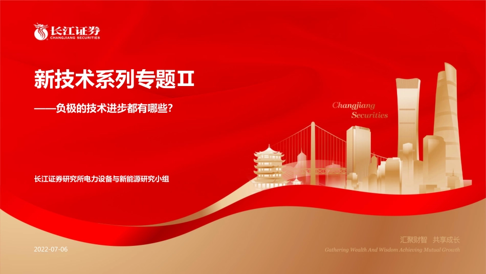 新技术系列专题Ⅱ：负极的技术进步都有哪些？-长江证券_第1页