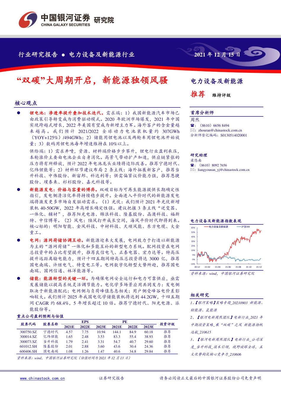 新能源行业：“双碳”大周期开启，新能源独领风骚_第1页