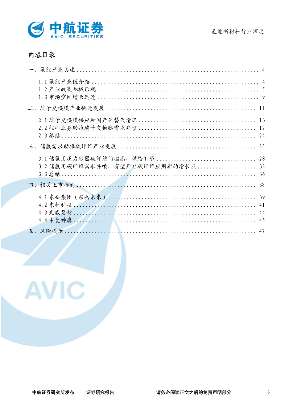 氢能新材料行业深度：政策引导需求爆发，未来可期-中航证券_第3页