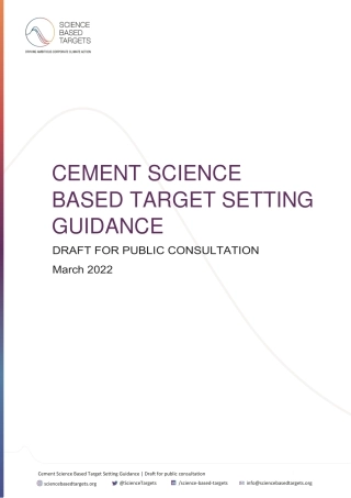 水泥行业科学碳目标设定指南草案（英）