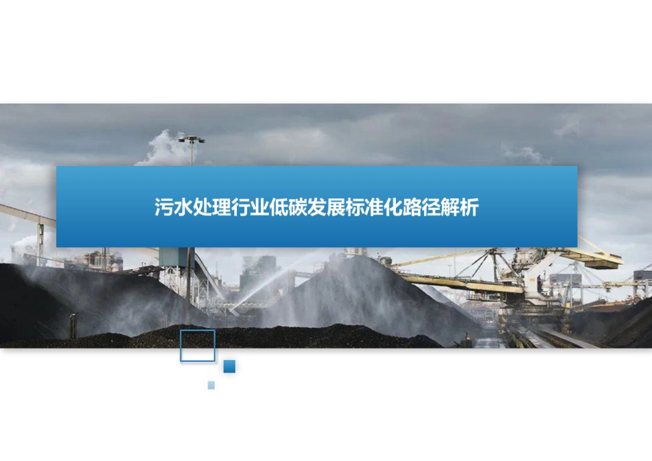 污水处理行业低碳发展标准化路径解析_第1页
