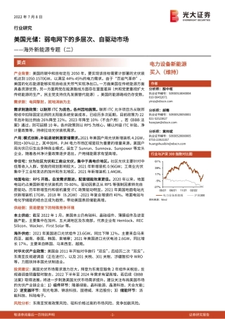 海外新能源专题(二)：美国光储-弱电网下的多层次、自驱动市场-光大证券