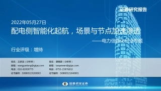 电力信息化行业专题：配电侧智能化起航，场景与节点加速渗透-国泰君安