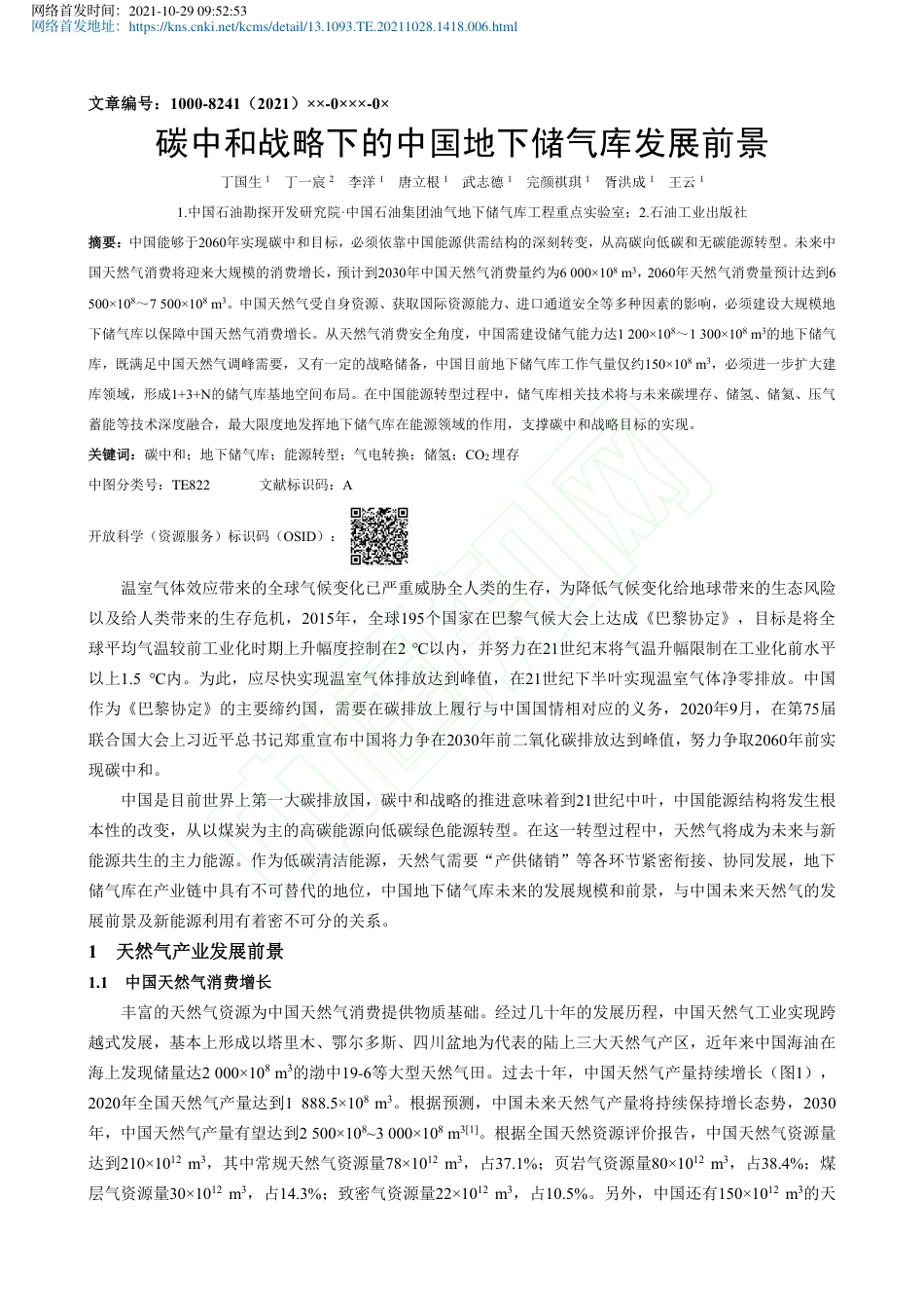 碳中和战略下的中国地下储气库发展前景_第2页