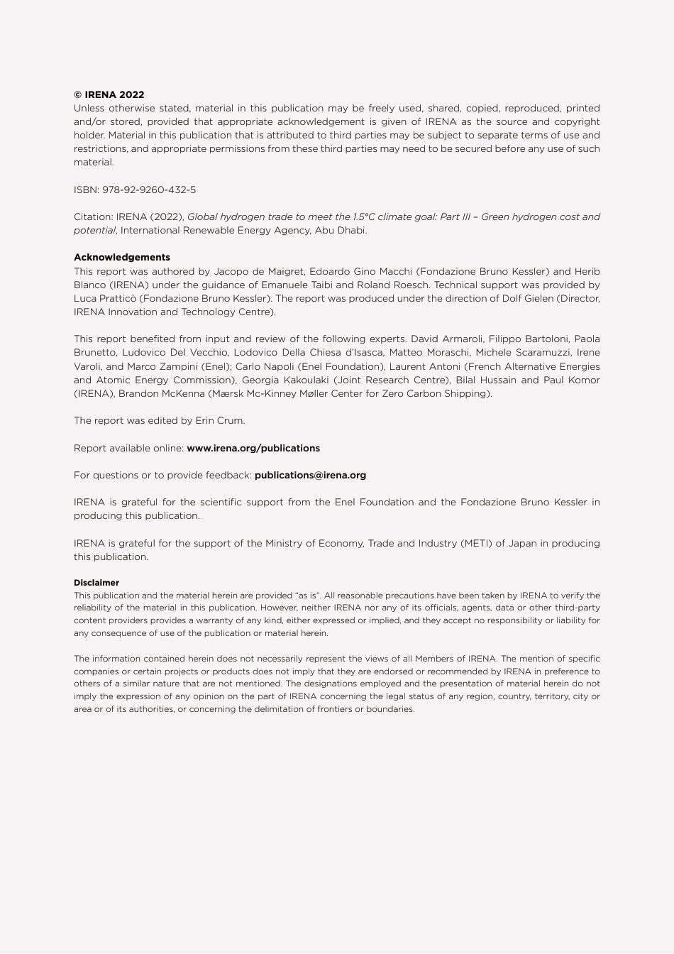 第三部分：绿氢成本和潜力报告（英）-IRENA_第2页