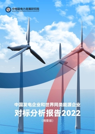 中国发电企业和世界同类能源企业对标分析报告2022-中电联