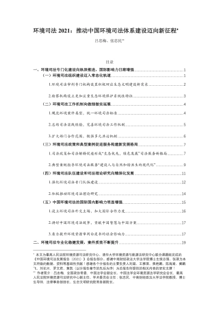 中国环境司法发展报告（2021）+
