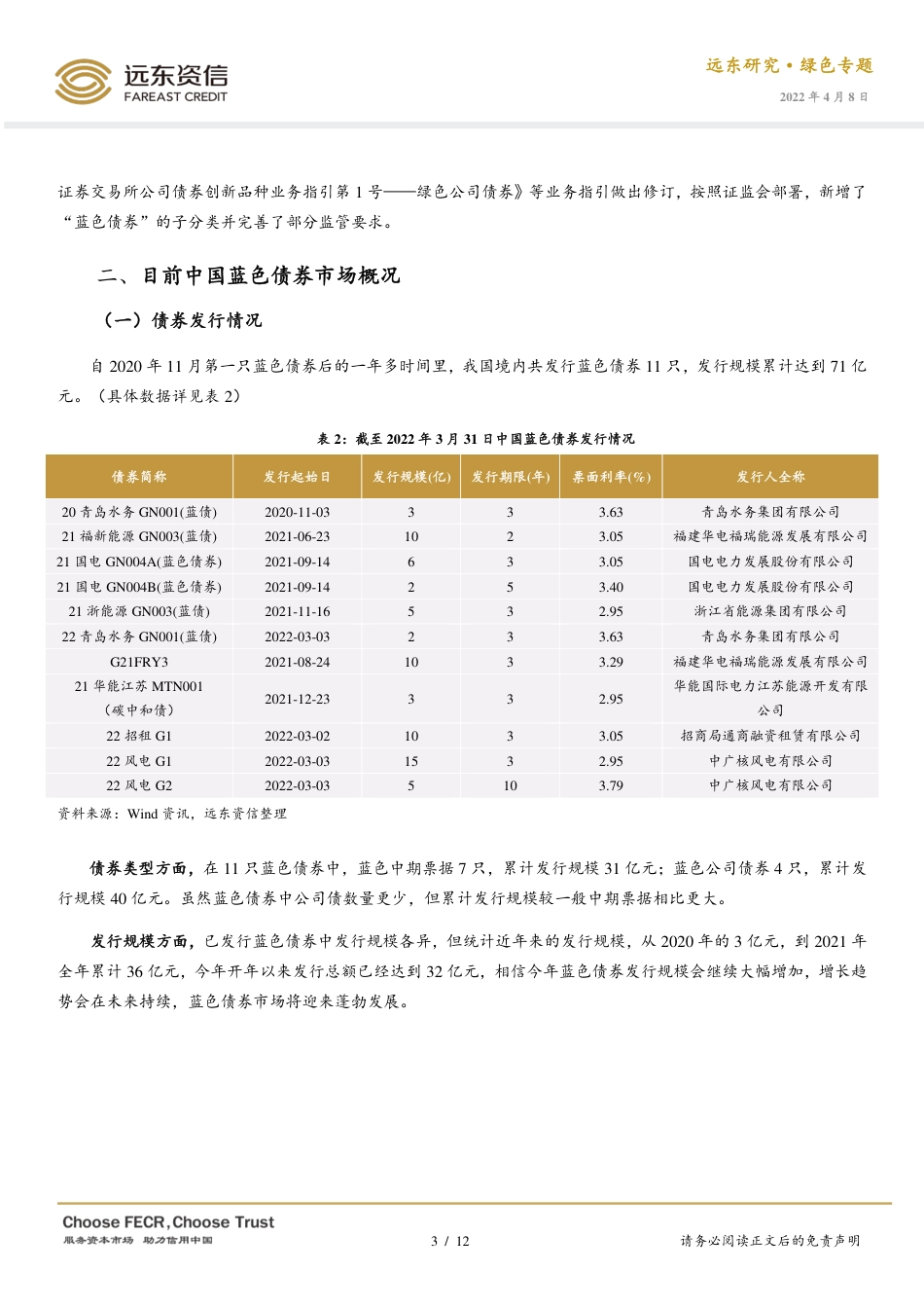 中国蓝色债券发展情况浅析-远东资信_第3页