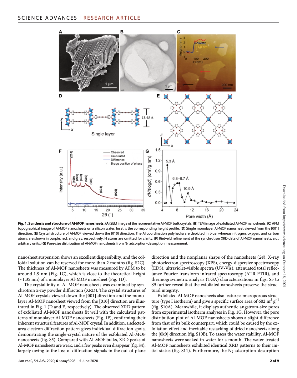 Ultrathin water-stable metal-organic framework membranes for ion separation_第2页