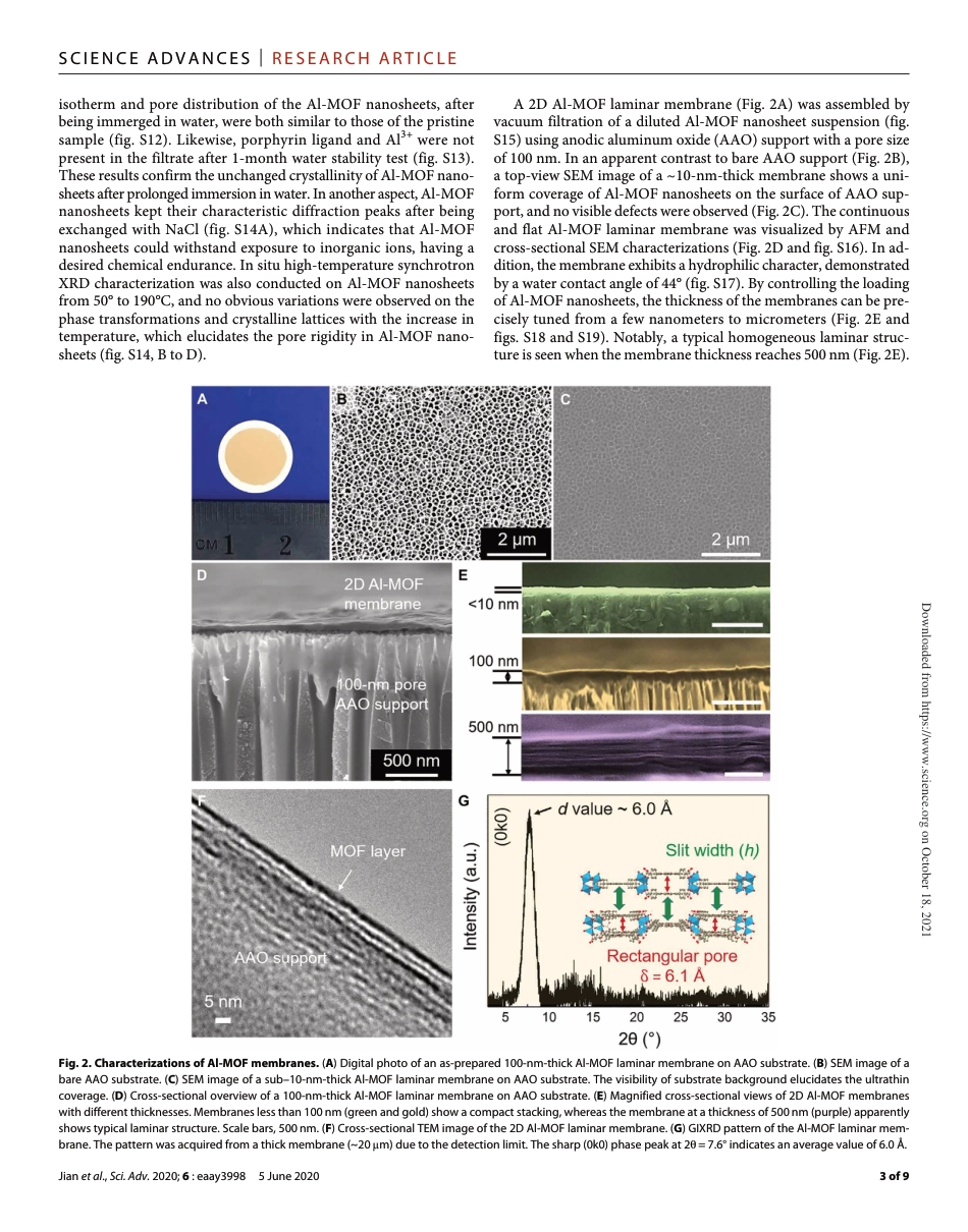 Ultrathin water-stable metal-organic framework membranes for ion separation_第3页
