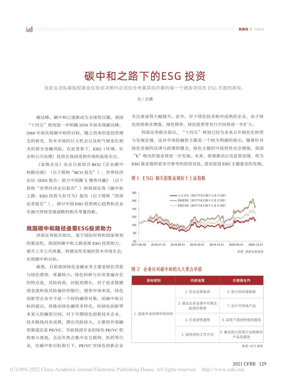 碳中和之路下的ESG投资_文婧_第1页