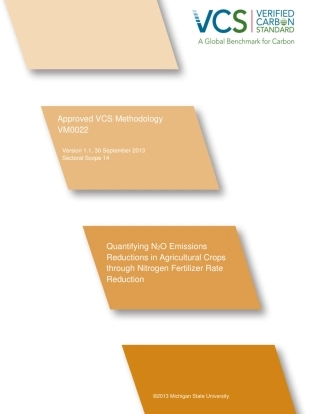 VM0022-通过降低氮肥施用量量化农作物中N2O排放量的减少学