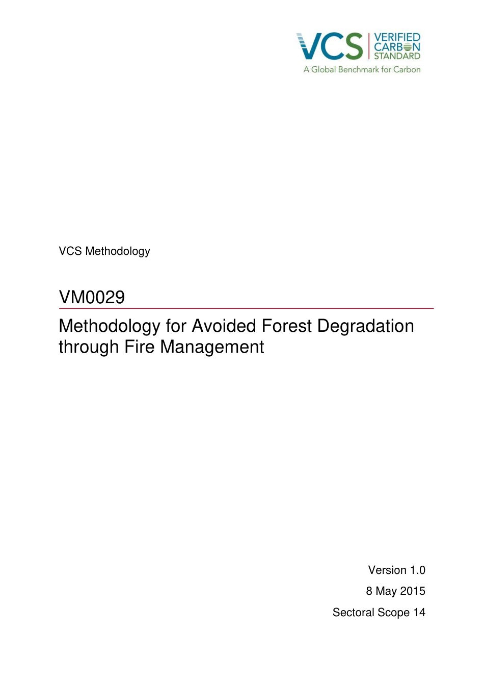 VM0029-通过火灾管理避免森林退化方法学_第1页
