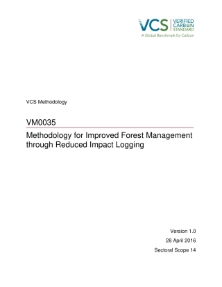VM0035-通过减少影响采伐改善森林管理的方法学