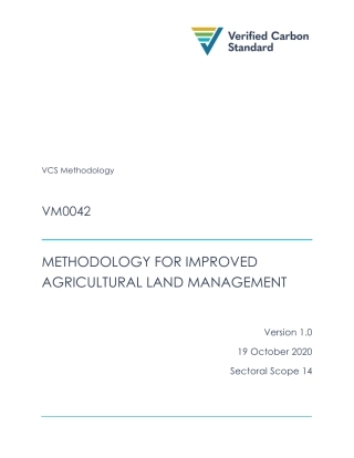 VM0042_改进农业土地管理的方法学