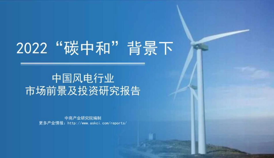 “碳中和”背景下中国风电行业市场前景及投资研究报告_第1页