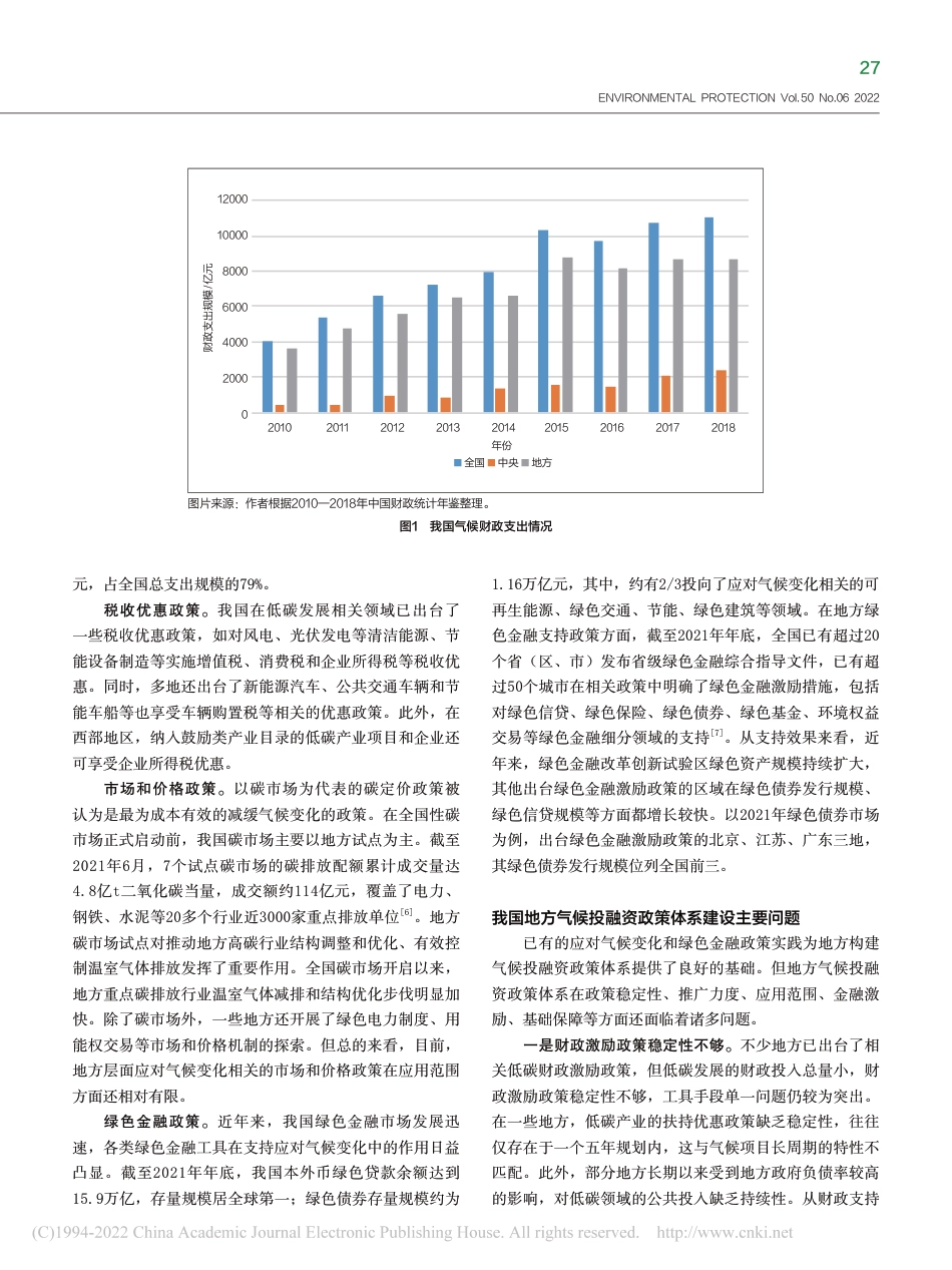 【研究】碳达峰、碳中和目标下地方气候投融资政策体系建设现状、问题及建议_熊程程_第2页