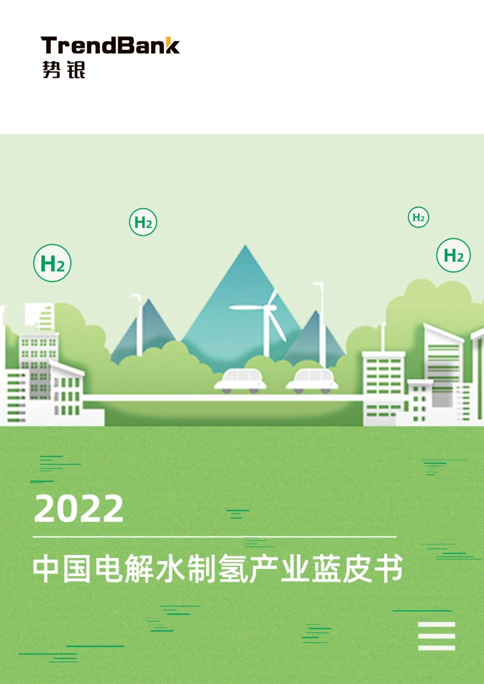 中国电解水制氢产业蓝皮书2022_第1页