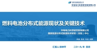 10.张钟平-燃料电池分布式能源发展现状及关键技术