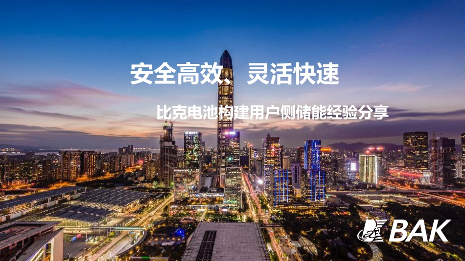 武士越---储能大会演讲主题介绍_比克_第1页