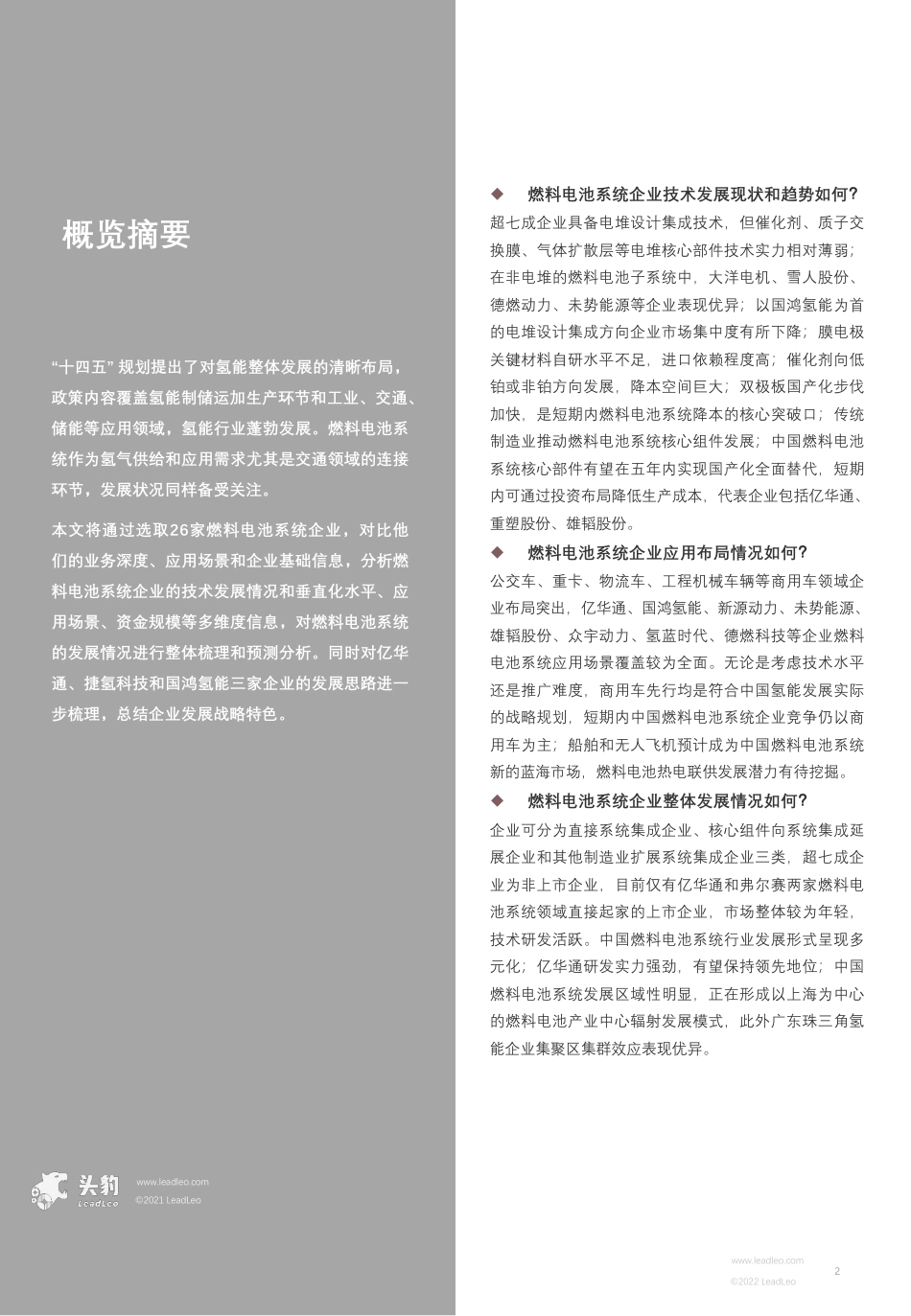 2022年中国氢能研究系列（四）：燃料电池系统企业盘点（亿华通、捷氢科技、国鸿氢能）_第2页