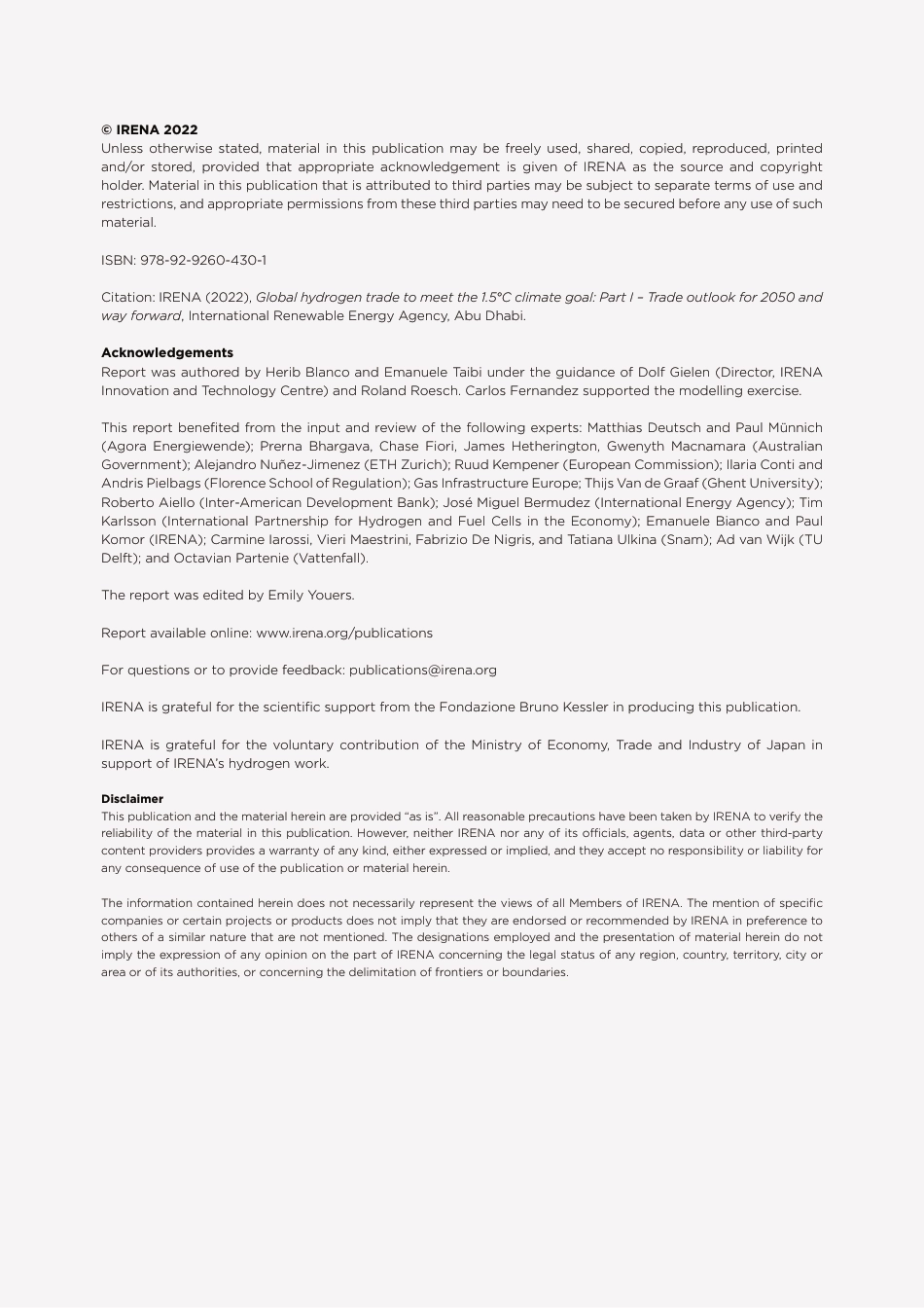 IRENA-实现1.5°C气候目标的全球氢贸易：2050年贸易展望和未来道路（英）-2022.7-114页_第2页