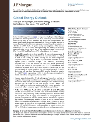 J.P. 摩根-全球能源行业-聚焦氢、替代能源和新兴技术-2022.4.22-28页