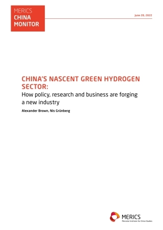 中国新兴的绿色氢产业：政策、研究和商业如何打造新产业（英）-德国墨卡托中国研究所--2022.6-24页