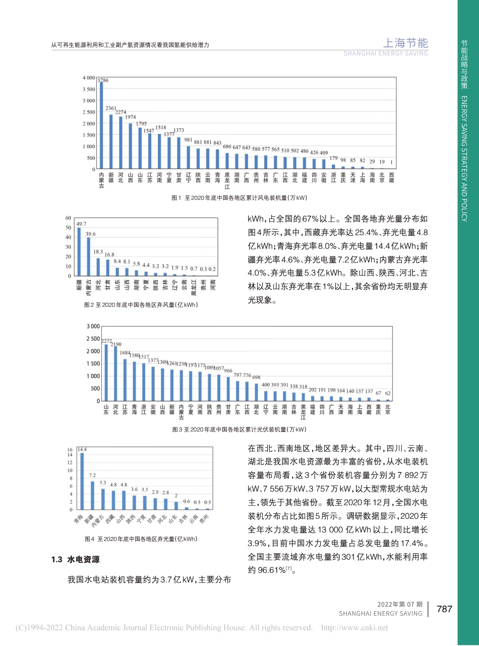从可再生能源利用和工业副产...资源情况看我国氢能供给潜力_成鸣峰_第3页