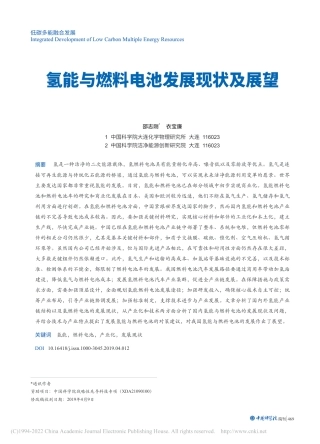 氢能与燃料电池发展现状及展望_邵志刚