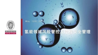 氢能领域的风险管控及过程安全管理PPT