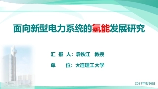 面向新型电力系统的氢能发展研究