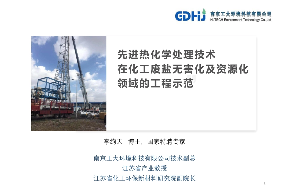 李绚天：化工废盐无害化与资源化利用技术介绍_第1页