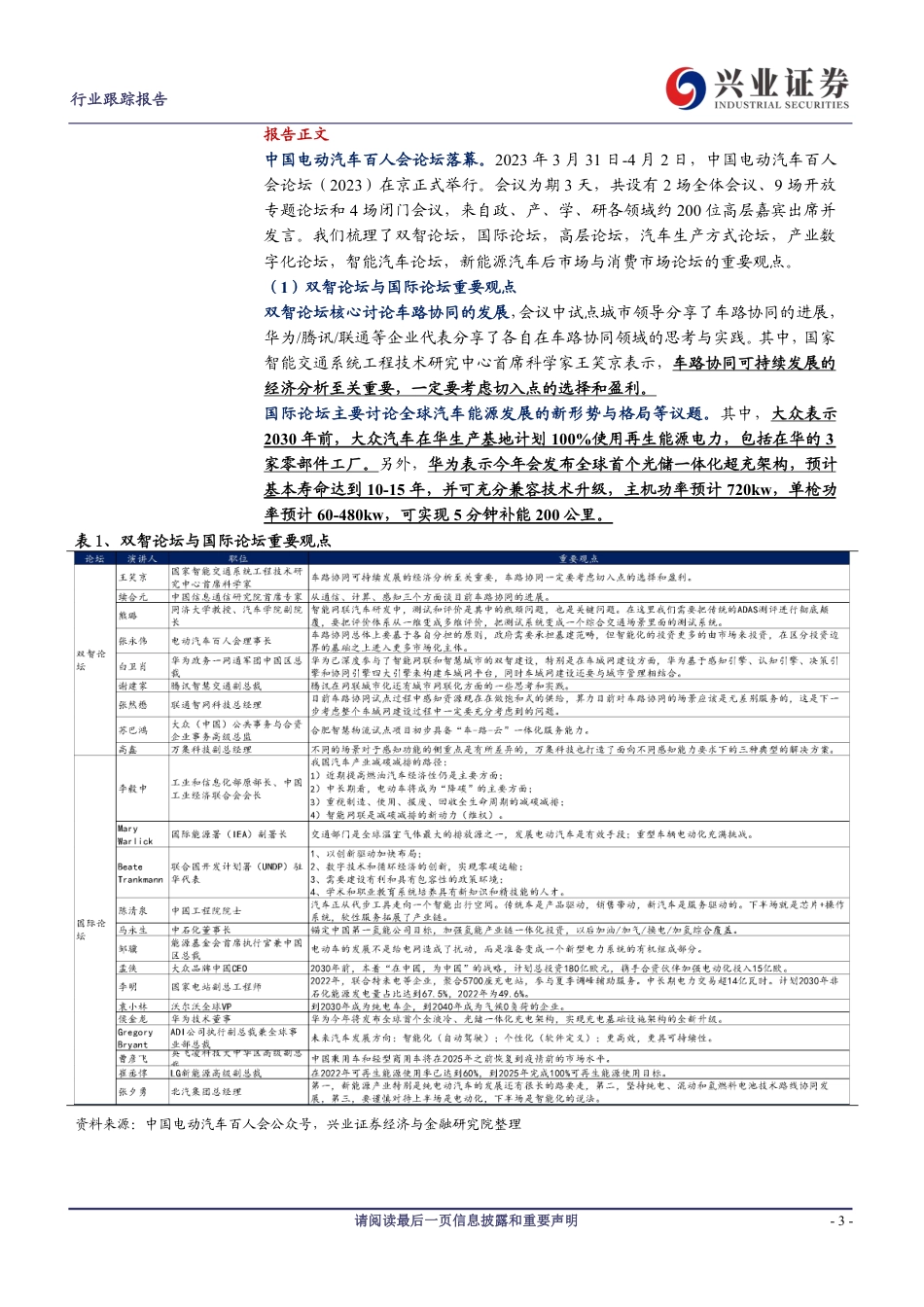 2023年中国电动汽车百人会论坛核心观点梳理--兴业证券_第3页