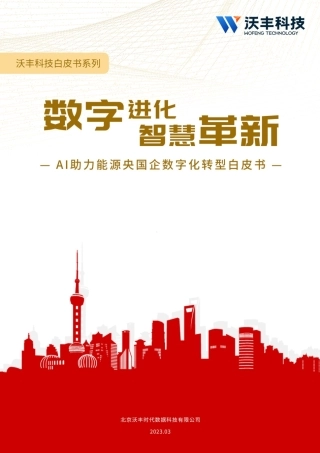 AI助力能源央国企数字化转型白皮书--沃丰科技