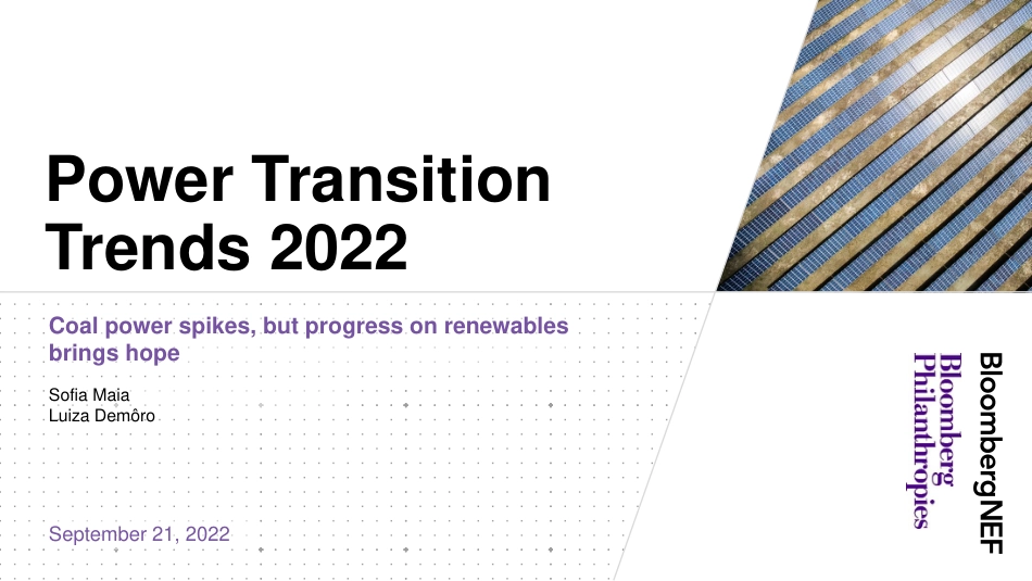 全球电力转型趋势2022（英）--BloombergNEF_第1页