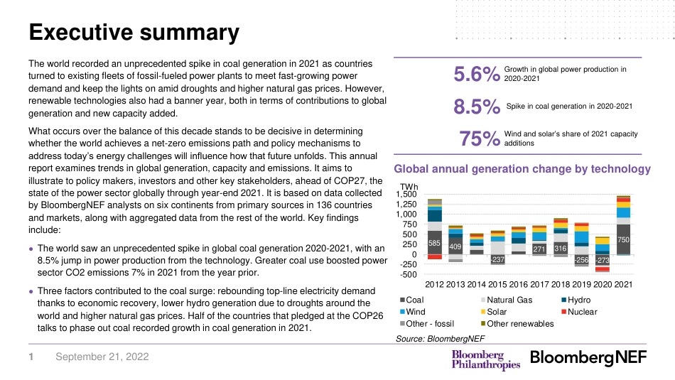 全球电力转型趋势2022（英）--BloombergNEF_第2页