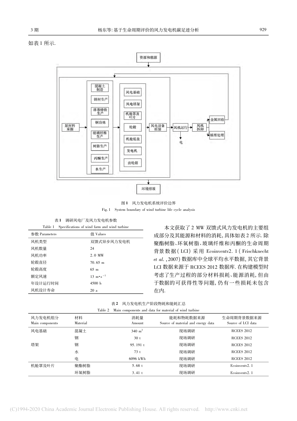 基于生命周期评价的风力发电机碳足迹分析_杨东_第3页